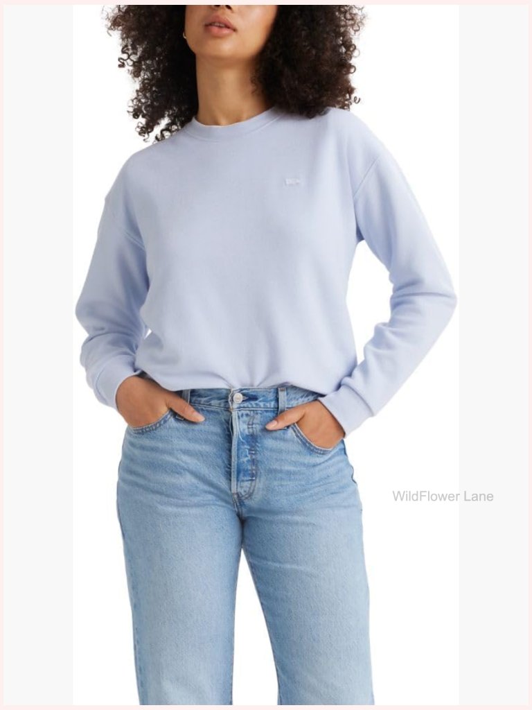 Classic Crew Neck Sweatshirt Pullover Long Sleeve Date Night
